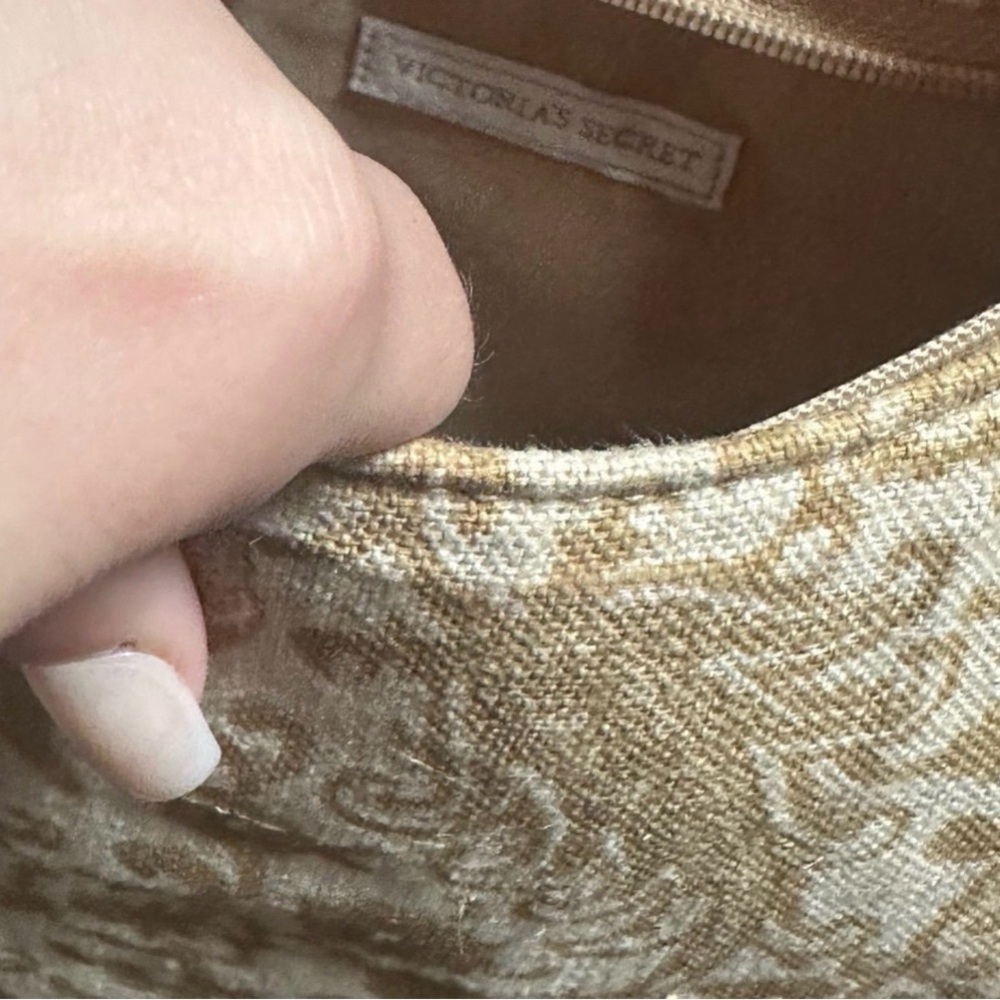 Victoria's Secret Vintage Mini Canvas Paisley Handbag Satchel Purse - Picture 4 of 5
